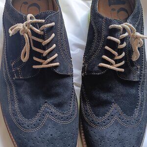1901 mens shoes black wingtip brogues contrast stitching 12 green soles suede